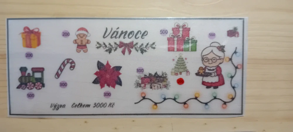 Obálka s výzvou uvnitř - Vánoční se sněhulákem