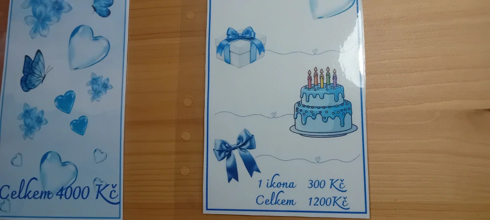 Finanční výzva modrá 4000 Kč